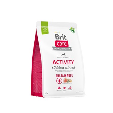 BRIT CARE PERRO ADULTO ACTIVITY SUSTAINABLE CON POLLO &INSECTO 3Kg