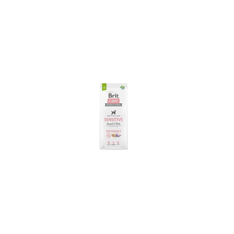 BRIT CARE SENSITIVE SUSTAINABLE PERRO ADULTO CON INSECTO &PESCADO 12Kg