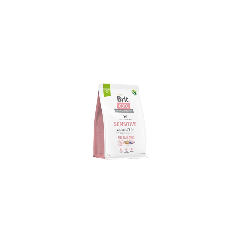 BRIT CARE SENSITIVE SUSTAINABLE PERRO ADULTO CON INSECTO&PESCADO 3Kg