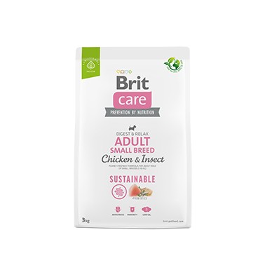 BRIT CARE SUSTAINABLE PERRO ADULTO PARA RAZAS PEQUEÑAS CON POLLO&INSECTO 7,5Kg