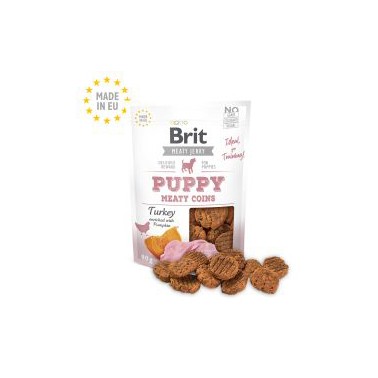 BRIT JERKY SNACK MONEDAS PAVO PUPPY BOLSITA DE 80g