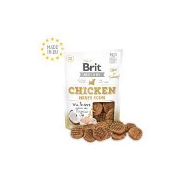 BRIT JERKY SNACK MONEDAS POLLO BOLSITA DE 80g