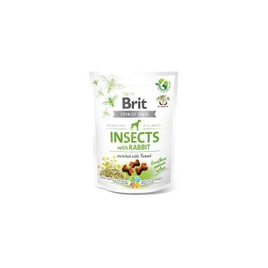 BRIT CARE CRUNCHY CRACKER CON INSECTOS Y CONEJO BOLSITA DE 200g