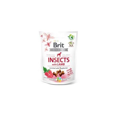 BRIT CARE CRUNCHY CRACKER CON INSECTOS Y CORDERO BOLSITA DE 200g