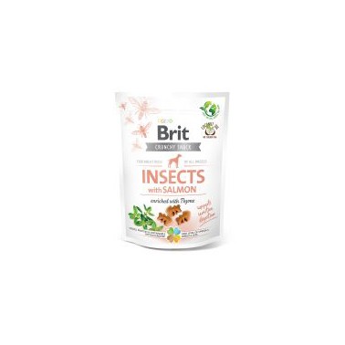 BRIT CARE CRUNCHY CRACKER CON INSECTOS Y SALMÓN BOLSITA DE 200g
