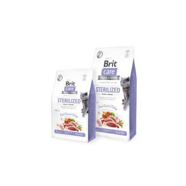 BRIT CARE GRAIN FREE STERILIZED AND WEIGHT CONTROL GATO ADULTO 2Kg