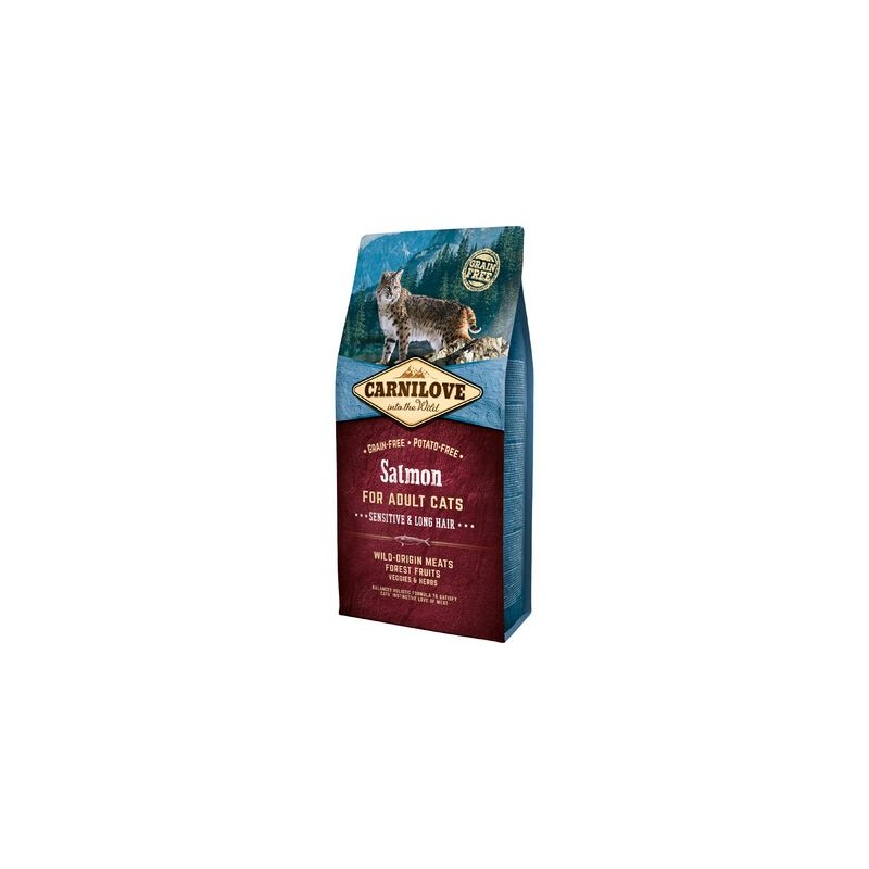CARNILOVE FELINE ADULT SALMON SENSITIVE LONG HAIR 2KG