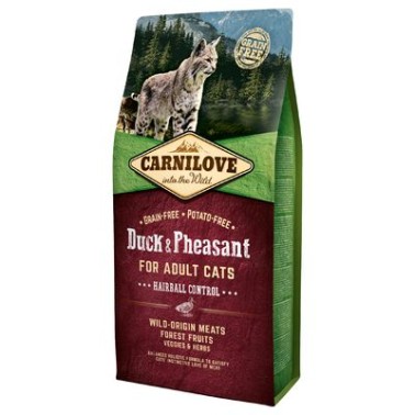 CARNILOVE FELINE POLLO PATO FAISAN HAIRBALL CONTROL 2KG