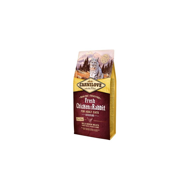 CARNILOVE FELINE ADULT FRESH POLLO CONEJO 6KG