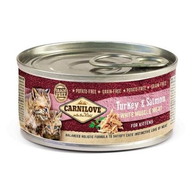 CARNILOVE FELINE KITTEN PAVO SALMON 100GR