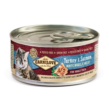 CARNILOVE FELINE ADULT PAVO SALMON 100GR