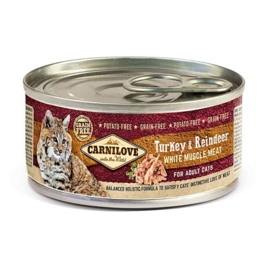 CARNILOVE FELINE ADULT PAVO RENO 100GR