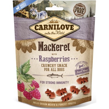 CARNILOVE CANINE CRUNCHY SNACK CABALLA FRAMBUESAS 200GR