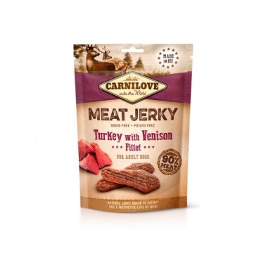 CARNILOVE JERKY VENADO Y PAVO FILETES 100GR