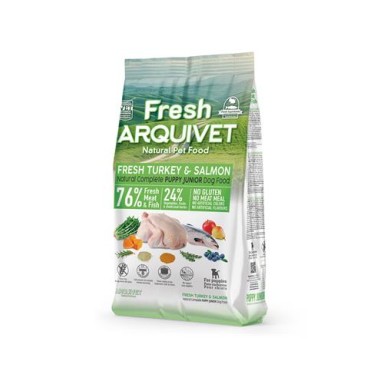 PUPPY JUNIOR -Fresh Turkey & Salmon - Pavo y salmón frescos - Alimento semihúmedo para cachorros - 2,5Kg