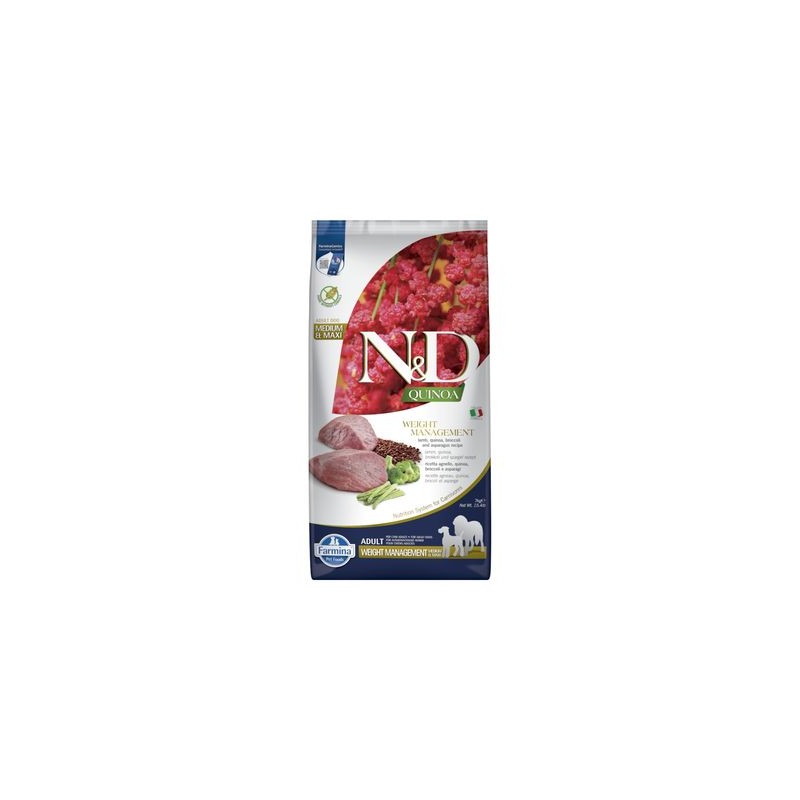 FARMINA ND DOG QUINOA WEIGHT MANAGEMENT CORDERO 2,5KG