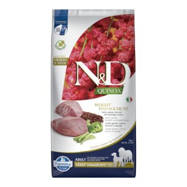 FARMINA ND DOG QUINOA WEIGHT MANAGEMENT CORDERO 2,5KG