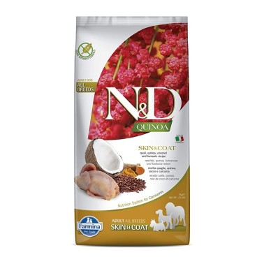 FARMINA ND DOG QUINOA SKIN COAT CODORNIZ 7KG