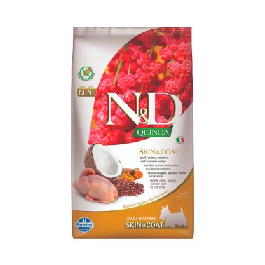 FARMINA ND DOG QUINOA SKIN COAT CODORNIZ MINI 2,5KG