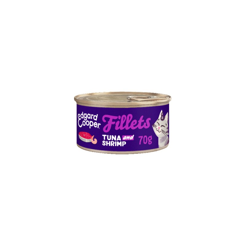 EC FELINE FILETES ATUN Y GAMBAS LATA 70G
