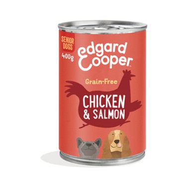 EC CANINE SENIOR POLLO Y SALMON LATA 400G