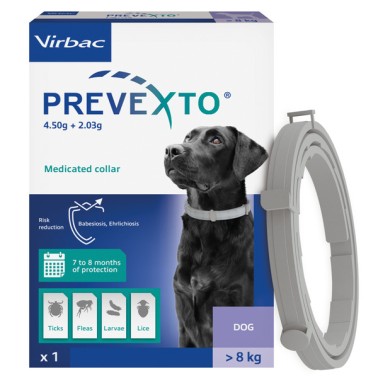 PREVEXTO 4,50 G + 2,03 G PERROS 8KG 70CM 1 COLLAR